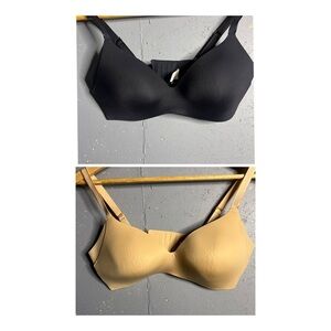 Knix WingWoman Bras Size 2 in Black & Nude.